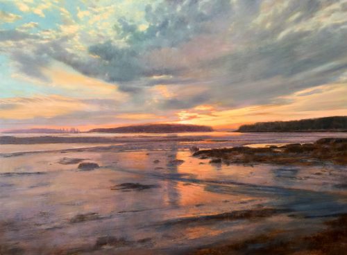 "April Evening, Spruce Head, Maine" by Bruce Busko Oil/Canvas 30" x 40"