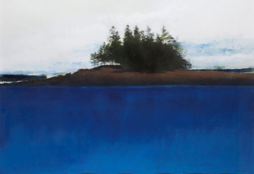 William Bracken Island, Seal Harbor Maine Gouache on Paper 23.75 x 34.25 inches