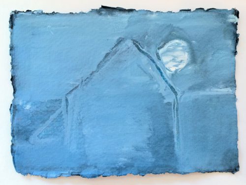 "And Then the Moon", watercolor on paper by Patricia Kennan