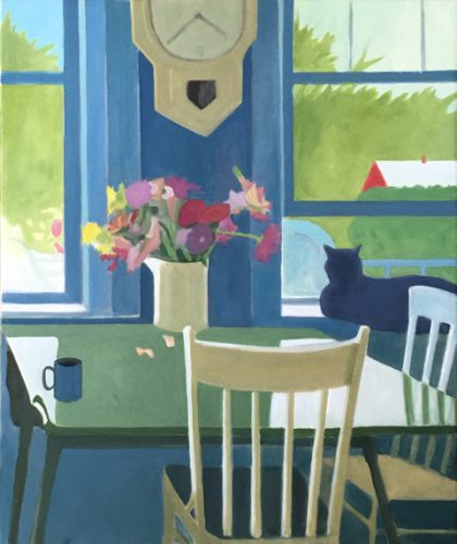 KITCHEN TABLE    oil on canvas   36 x 30 inches   Frederic Kellogg