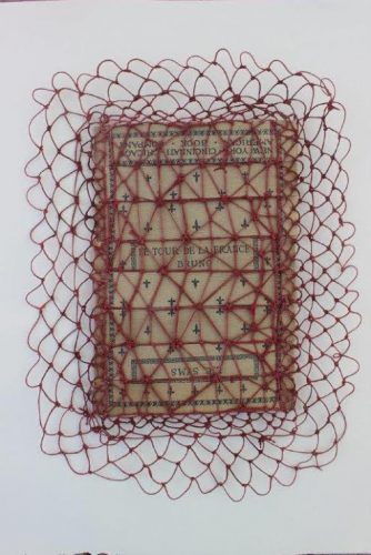 Altered Book Cover, 2016 (11” x 8.5”) by Abbie Read