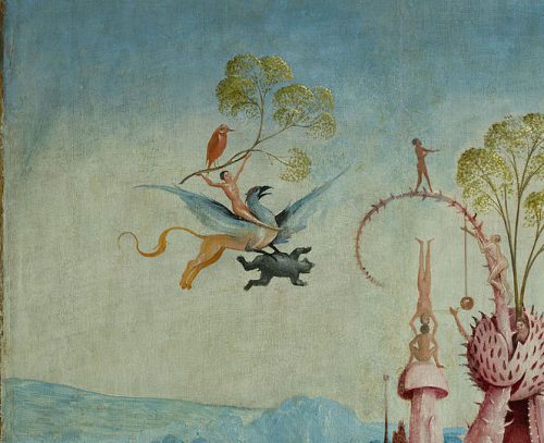Detail from The Garden of Earthly Delights, a triptych, 1495-1505, attributed to Heironymus Bosch