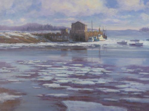 Mitch Billis, Woton’s Lobster Pound, oil on canvas, 24x32”