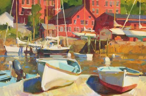 Colin Page Waterfront Oil on canvas 24 x 36 inches