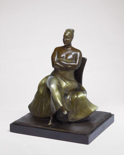 Gaston Lachaise (1882-1935); Woman Seated; 1918, cast 1925; Bronze with nickel plate; Amon Carter Museum of American Art, Fort Worth, Texas, Purchase with funds provided by the Council of the Amon Carter Museum of American Art; 2007.8