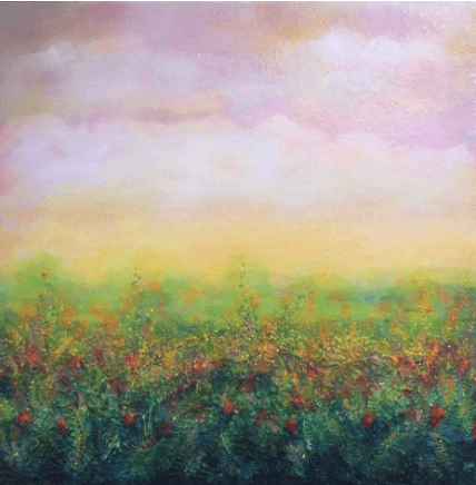 Juditta Musette,  Succulent Summer, 24 x 24, Acrylic on panel