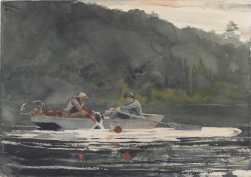 The End of the Hunt, 1892, watercolor over graphite, by Winslow Homer