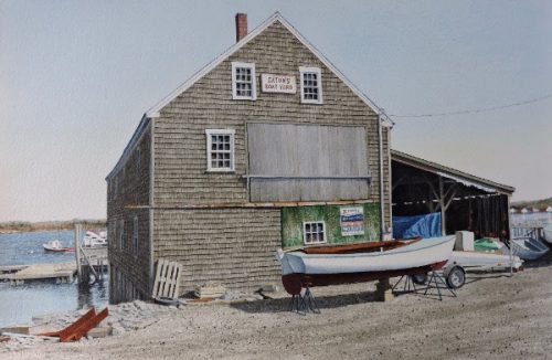 Eatons Boatyard by Greg Dunham, Watercolor, 2016