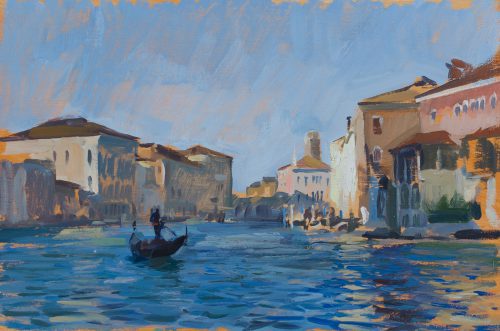 Marc Dalessio The Grand Canal Oil on Linen 8 x 12 inches