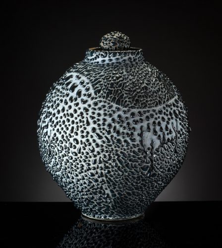David Ernster ‘Black Rain Jar” Stoneware / 13 x 10 x 10” Photo credit Alicia Bergeron.