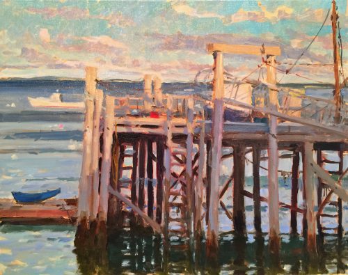 Pier: Wheeler Bay" by Björn Runquist, 16" x 20" Oil/Linen