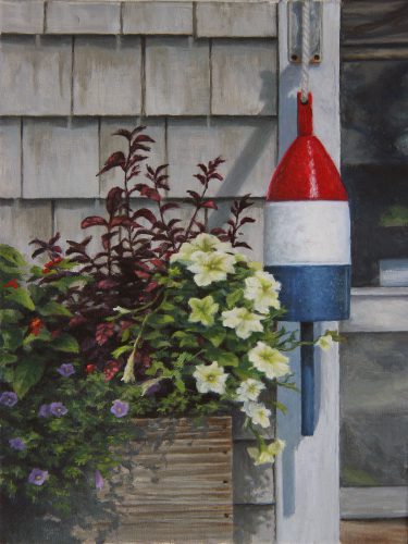 “Welcome II” , an oil painting by Will Kefauver, can be viewed at the Pemaquid Art Gallery.