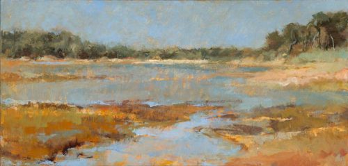 Tina Ingraham, Source, 24 x 50 inches, oil on linen