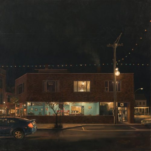 Linden Frederick, Takeout, 2016, oil on linen, courtesy of Forum Gallery