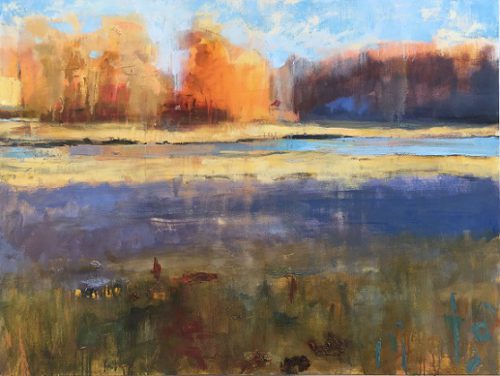 Kathleen Robbins, Durham Marsh, Oil on Canvas 30"x 40"