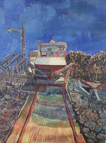 Railway, Perkins Cove Oil Paint on Canvas, 30” x 22” by Don Gorvett, 1968