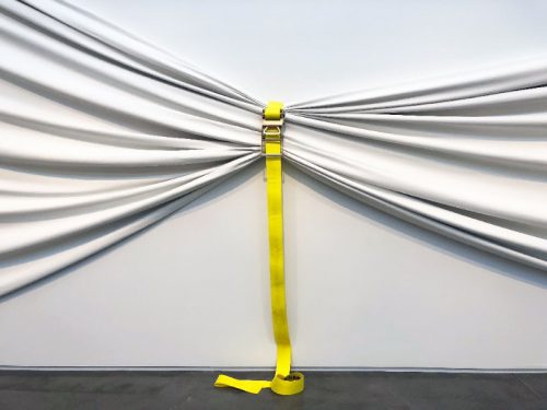 Aaron T Stephan, Untitled (ratchet strap), 2017, canvas and ratchet strap