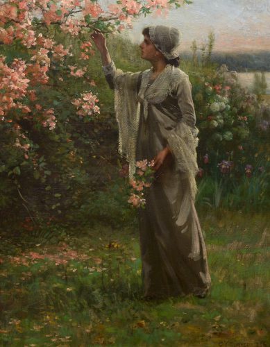 Charles Yardley Turner (American,1850-1919), “Apple Blossoms," oil on canvas, 24" x 18"