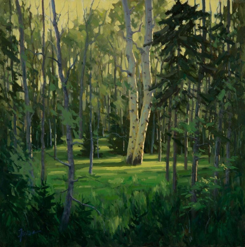 Emerald Grove Charles Fenner Ball Oil On Canvas 24 x 24 inches $1 800