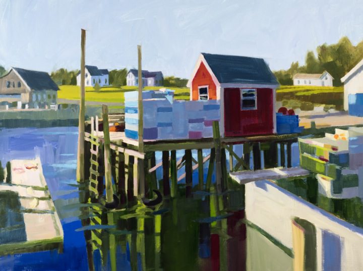 Courthouse Frey Philip Patterns and Piers oil linen 30x40 2021