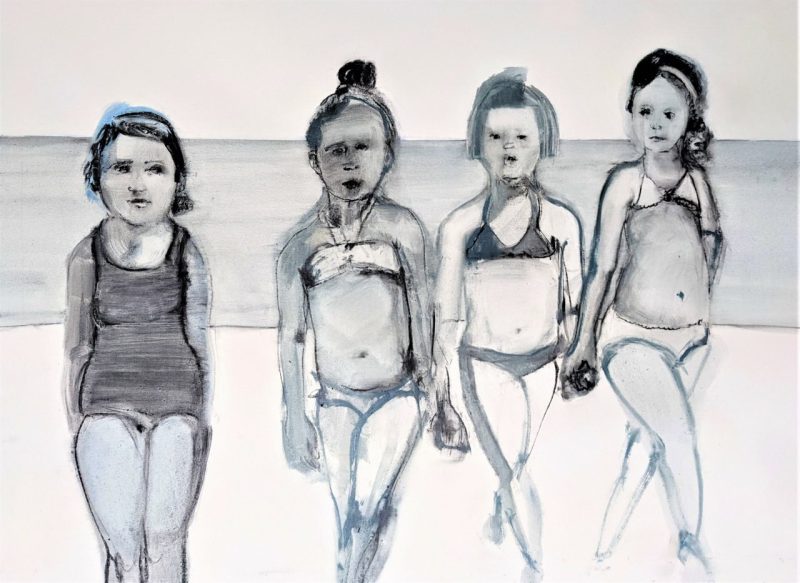 Courthouse THWAITES YoungLadiesAtTheBeach 38x52