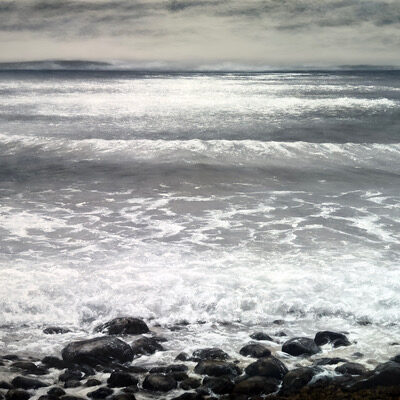 ARTEMIS Lebofsky Watching the Surf Come In oil on aluminum x copy $