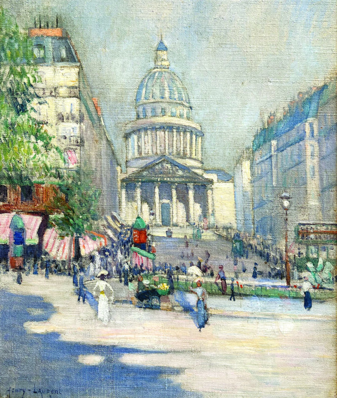 Wiscasset Bay Gallery Edouard Henry Laurent Summer Stroll Le Pantheon Paris