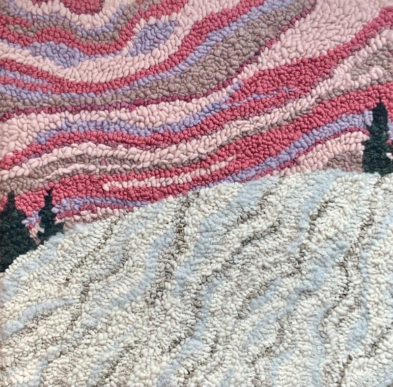 Local Color April Snowy Hill at Dusk